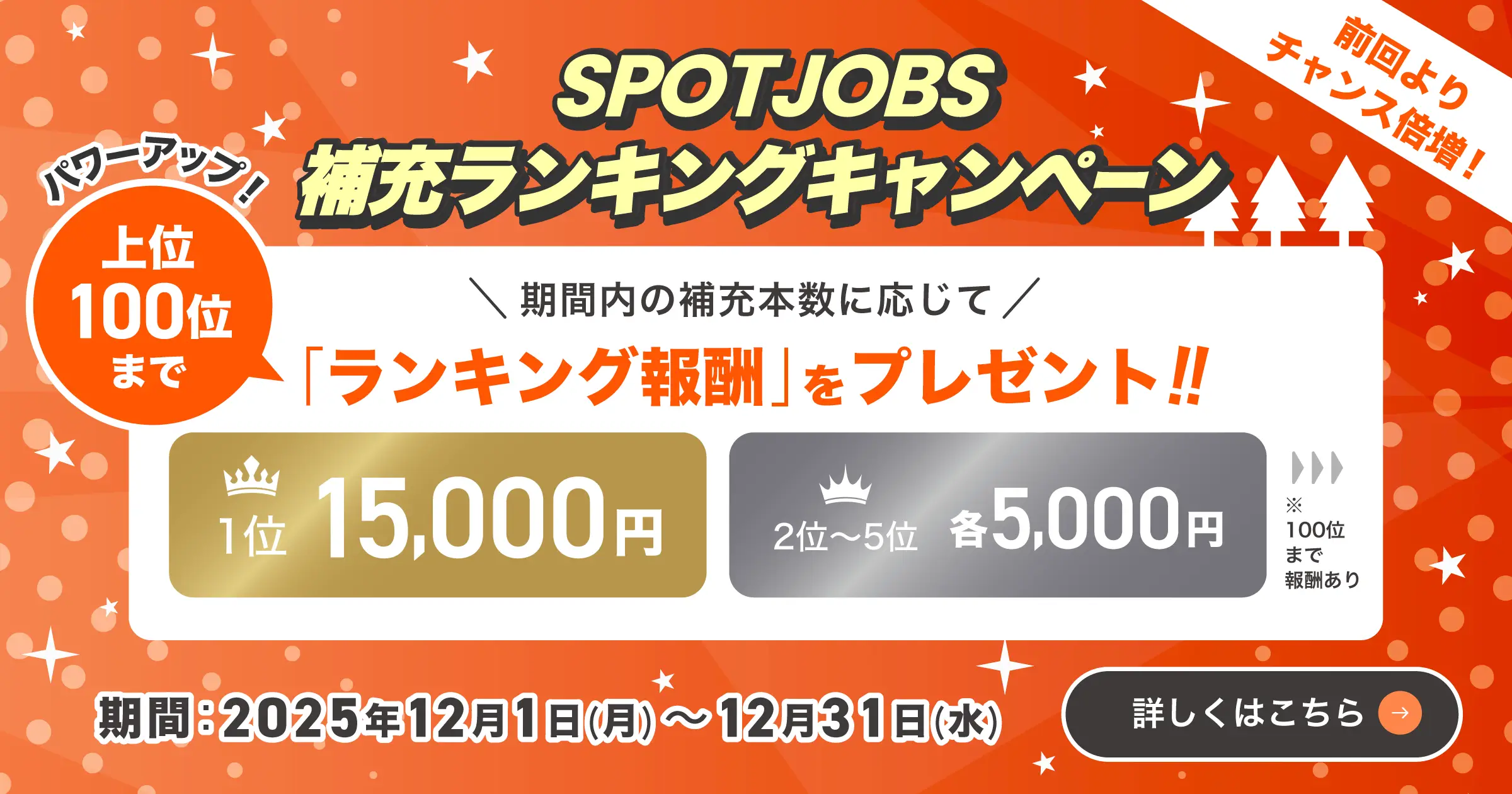 SPOTJOBS補充ランキングキャンペーン（2025/12/01 - 12/31）